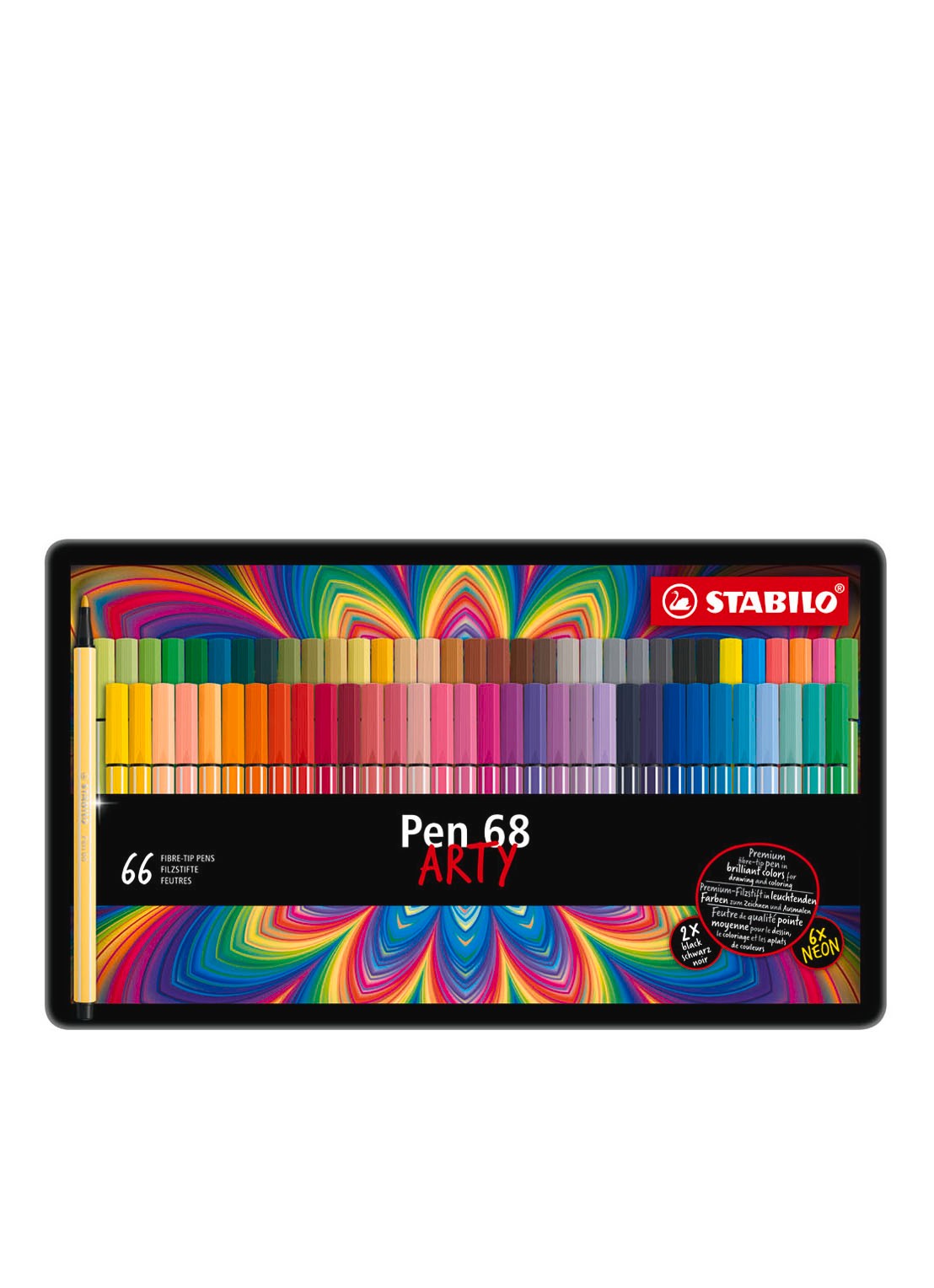 Stabilo Pen Arty viltstiften set van 66  - voorkant multicolor