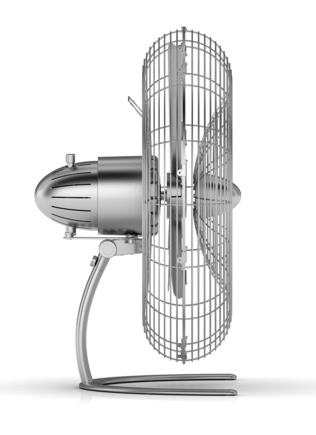 Stadler Form Charly Floor vloerventilator, 48 cm hoog - detail 2 zilver