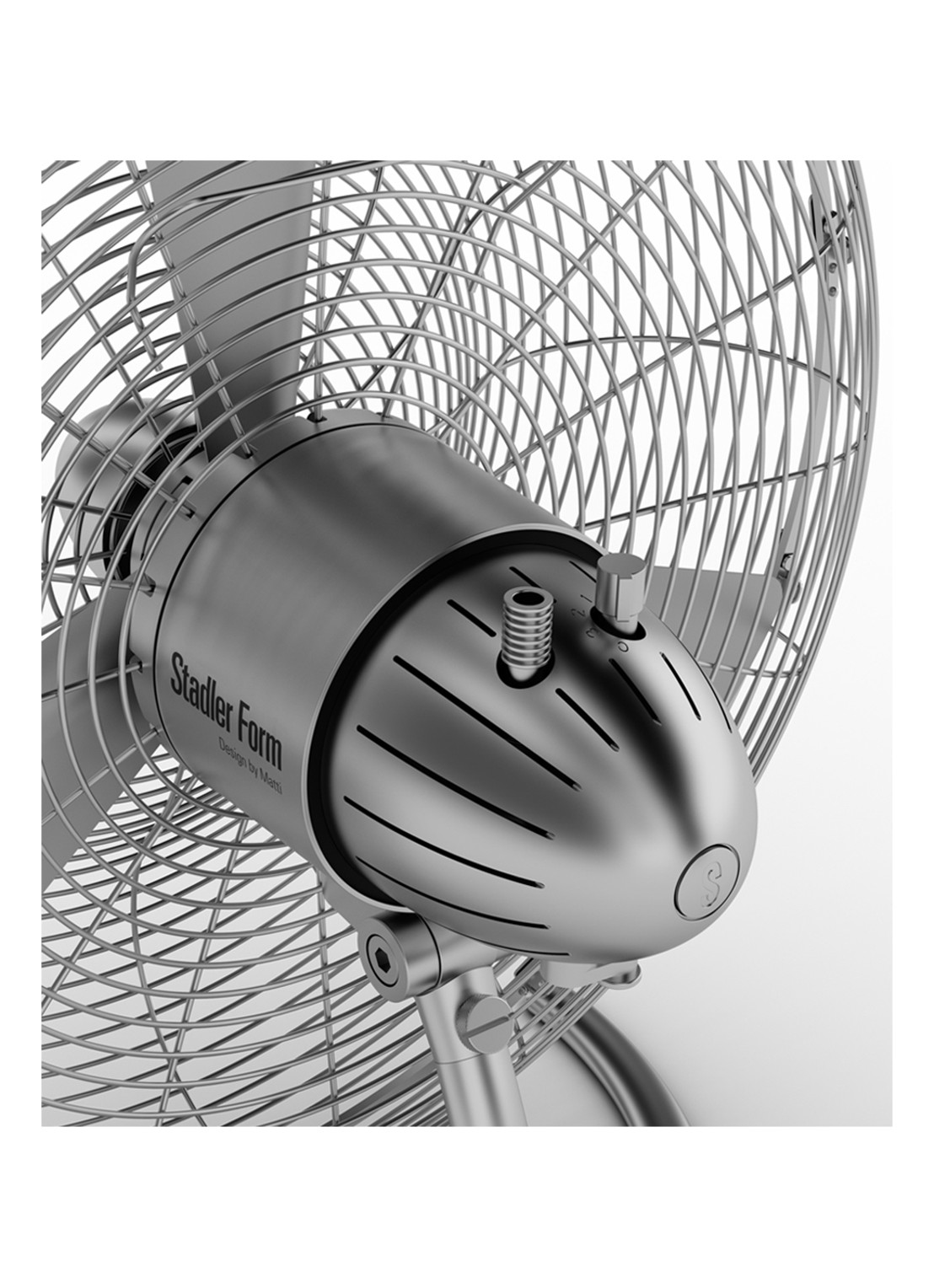 Stadler Form Charly Stand vloerventilator, 130 cm hoog - detail 5 zilver