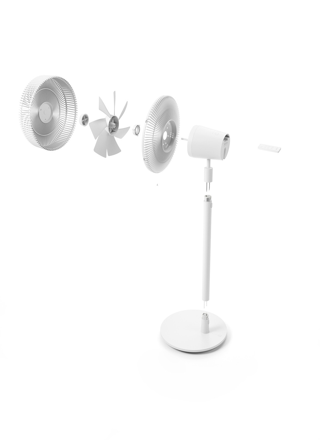 Stadler Form Finn Mobile oplaadbare vloer- en tafelventilator 95,4 cm - detail 2 wit