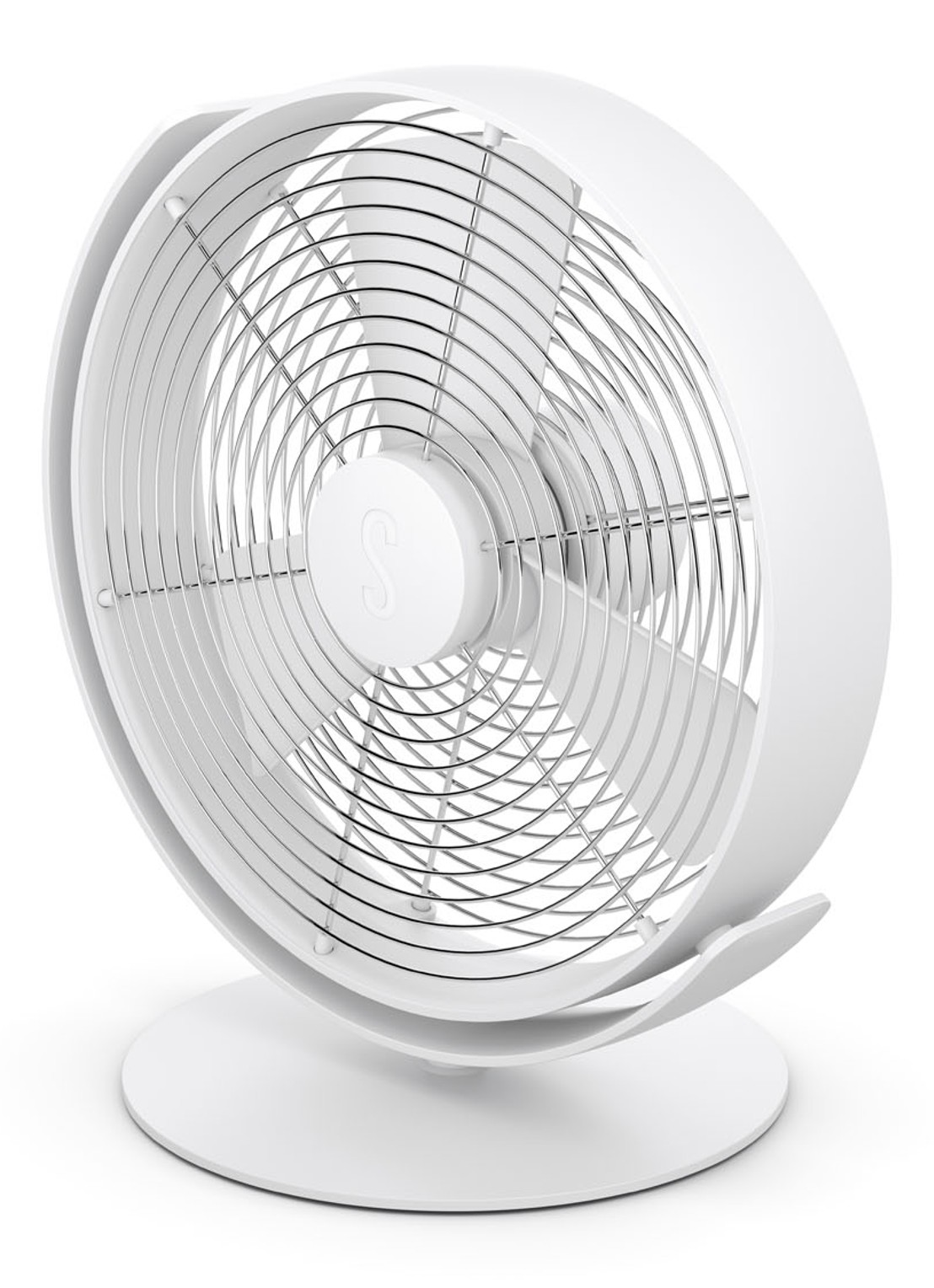 Stadler Form Tim tafelventilator, 29 cm hoog - voorkant 2 wit