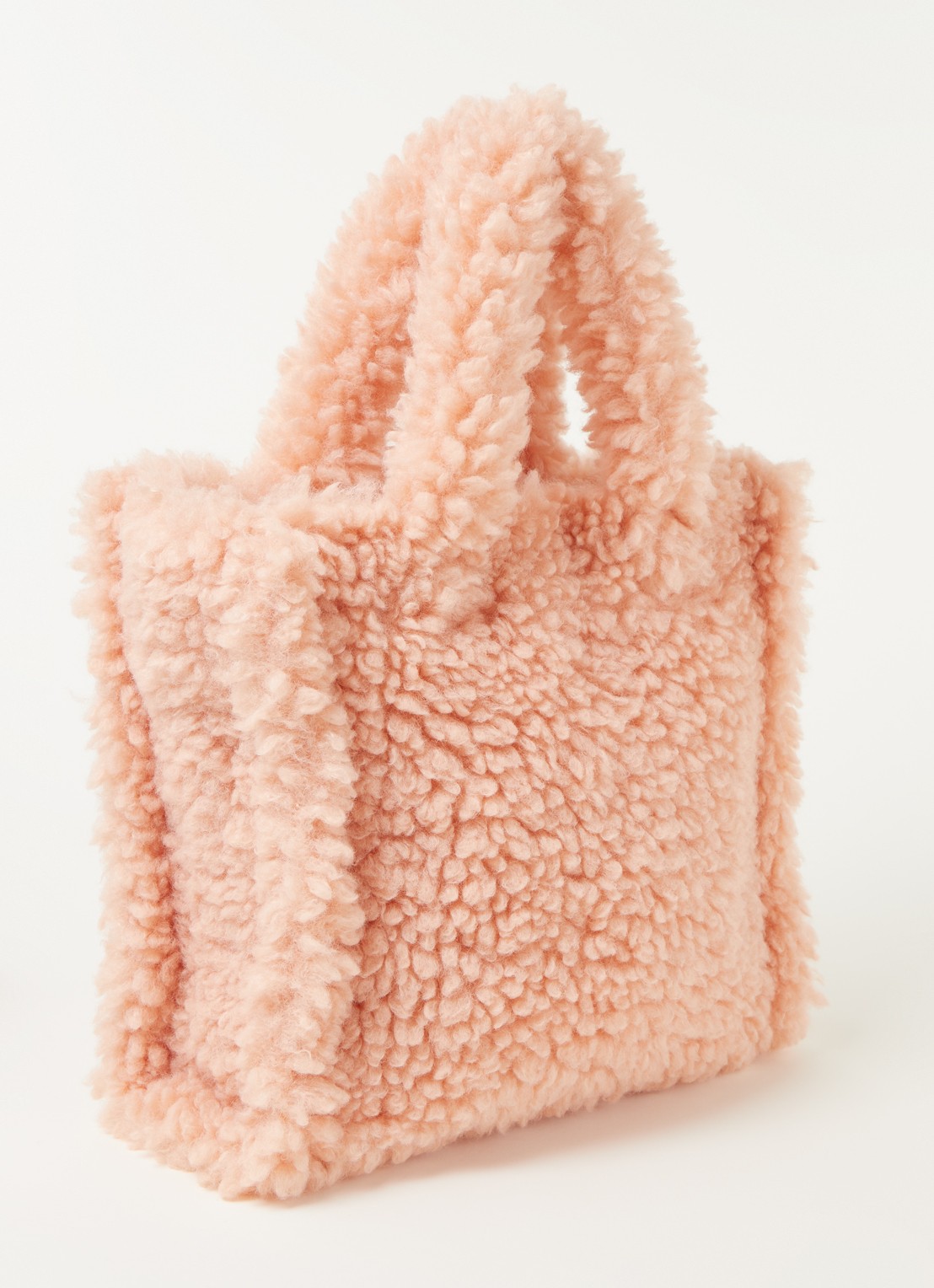 Stand Studio Lolita handtas van teddy - achterkant 2 lichtroze