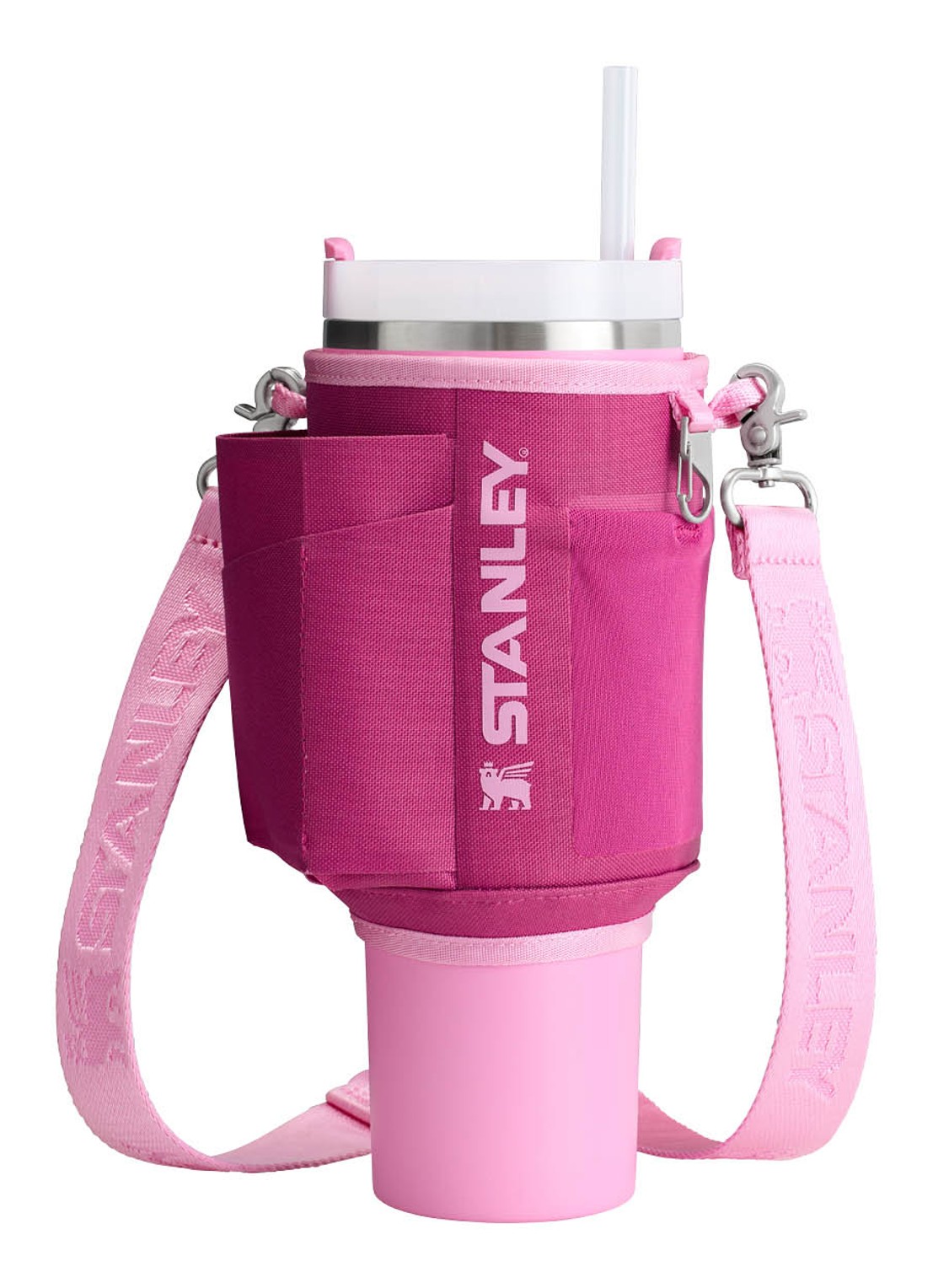 Stanley All-Day Quencher Carry-All crossbodytas voor 0,89 liter thermosfles - voorkant 4 fuchsia