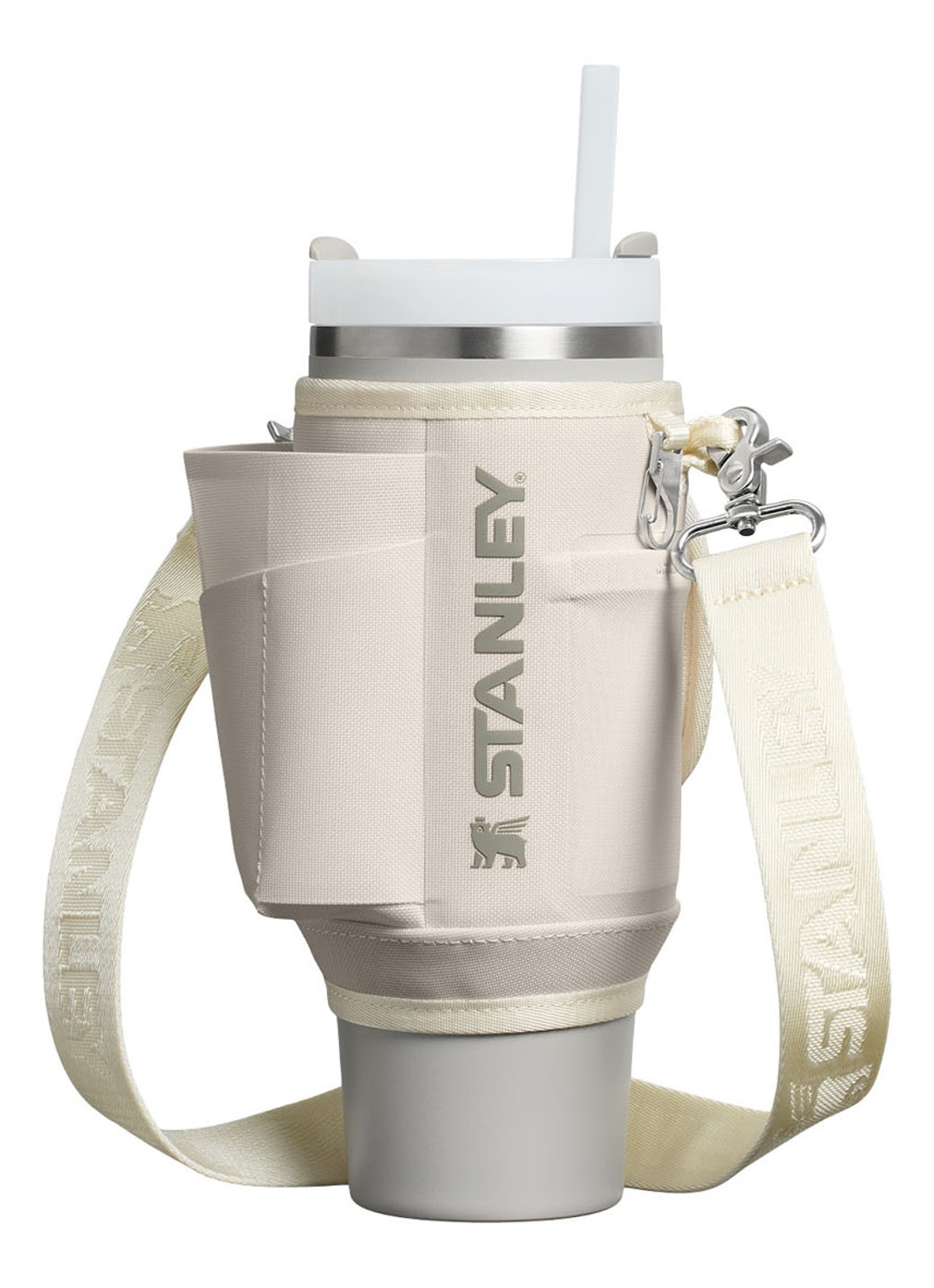 Stanley All-Day Quencher Carry-All crossbodytas voor 1,18 liter thermosfles - voorkant creme