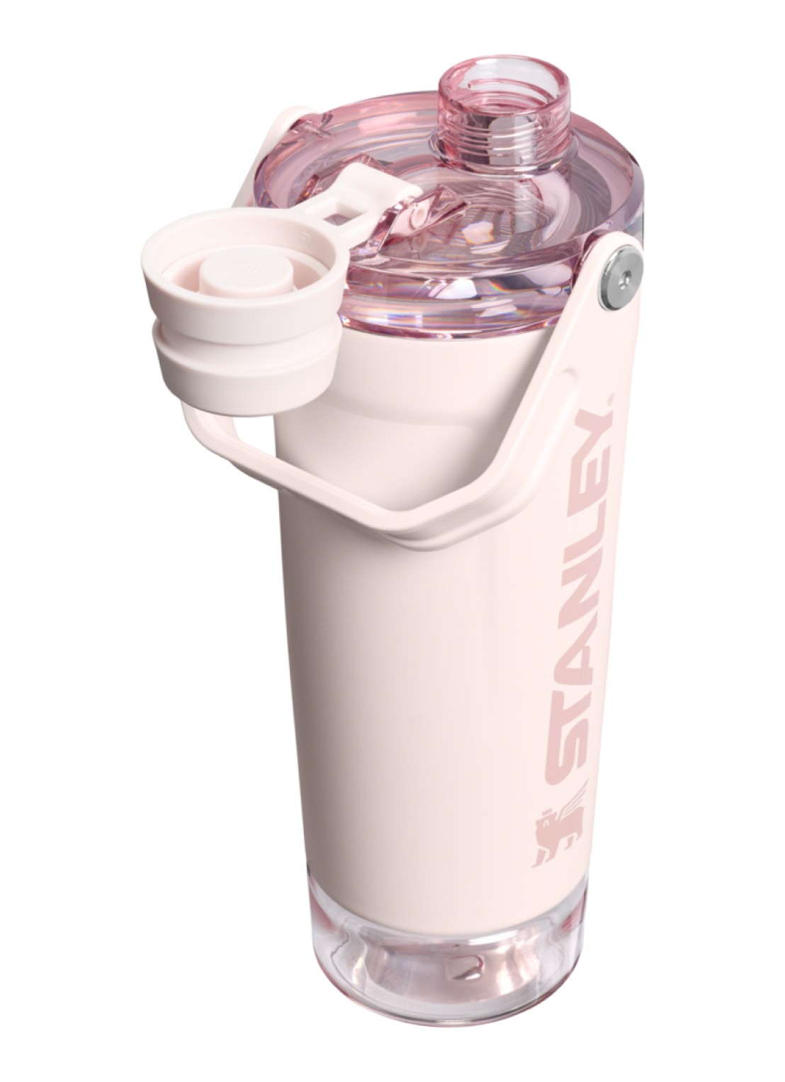 Stanley De Activate Shaker waterfles 0,59 liter - achterkant 3 lichtroze