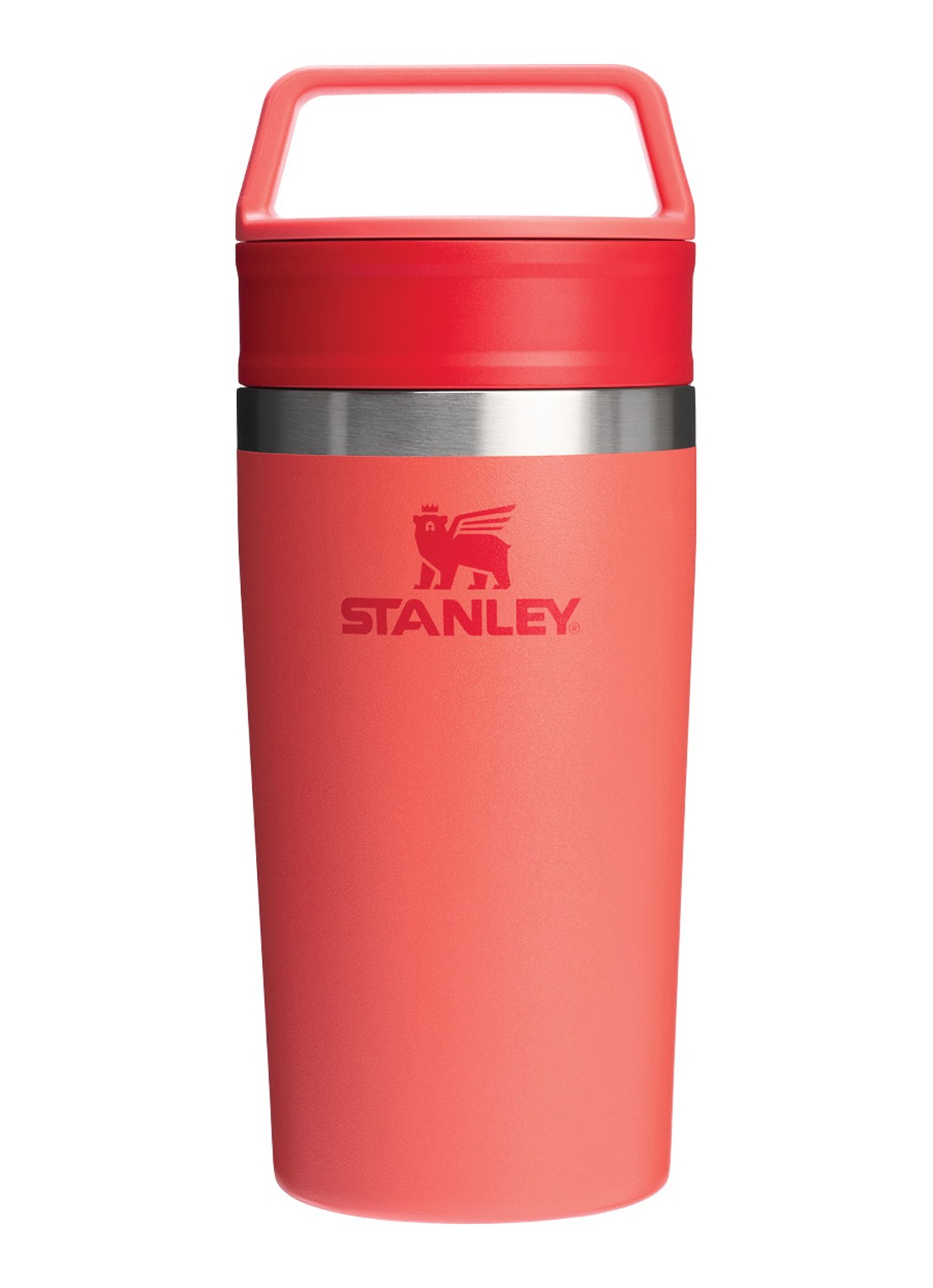 Stanley De Café-To-Go Travel thermosbeker 0,35 liter - voorkant hot coral / koraalrood