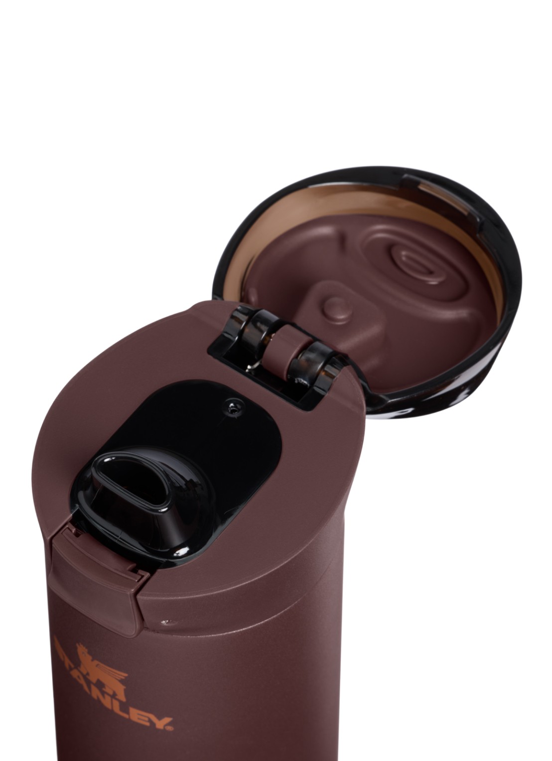 Stanley De Flowstate™ Spring waterfles 0,59 liter - detail donkerbruin