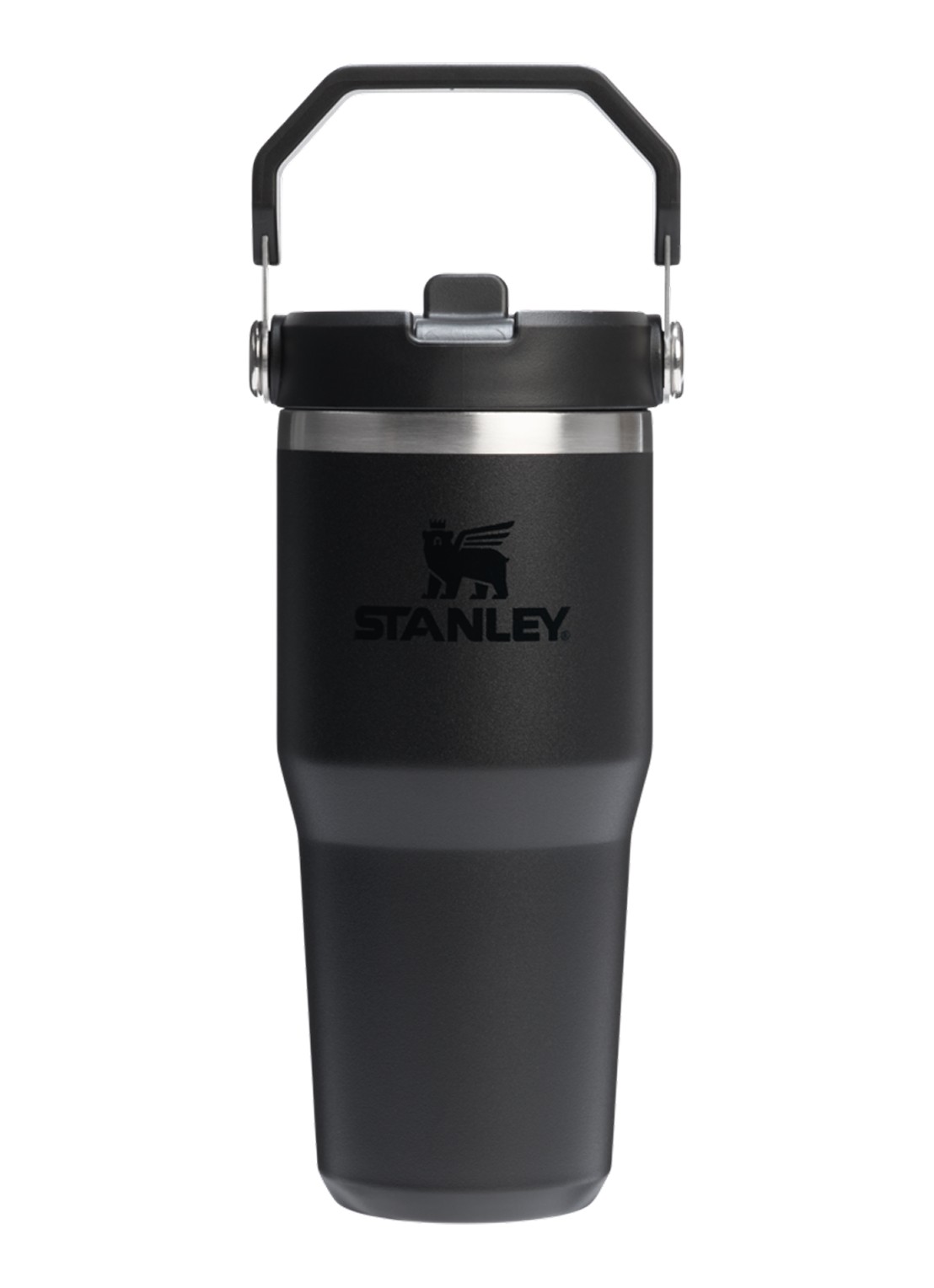 Stanley De IceFlow™ Flip Straw 2.0 waterfles 0,41 liter - voorkant 2 zwart