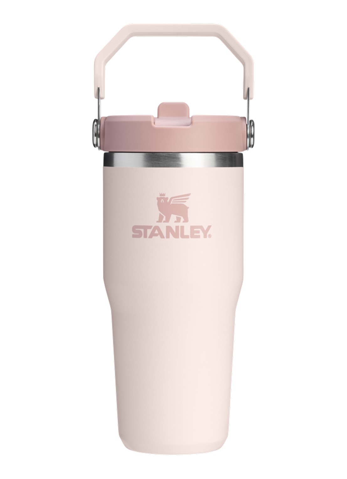 Stanley De IceFlow™ Flip Straw 2.0 waterfles 0,41 liter - voorkant 3 lichtroze