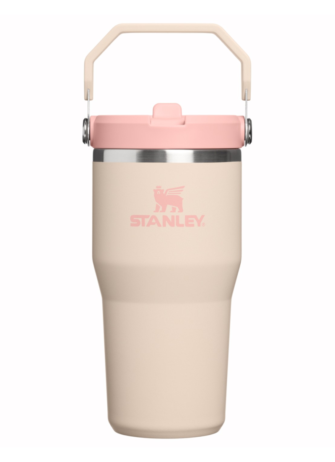 Stanley De IceFlow™ Flip Straw 2.0 waterfles 0,59 liter - voorkant 2 beige