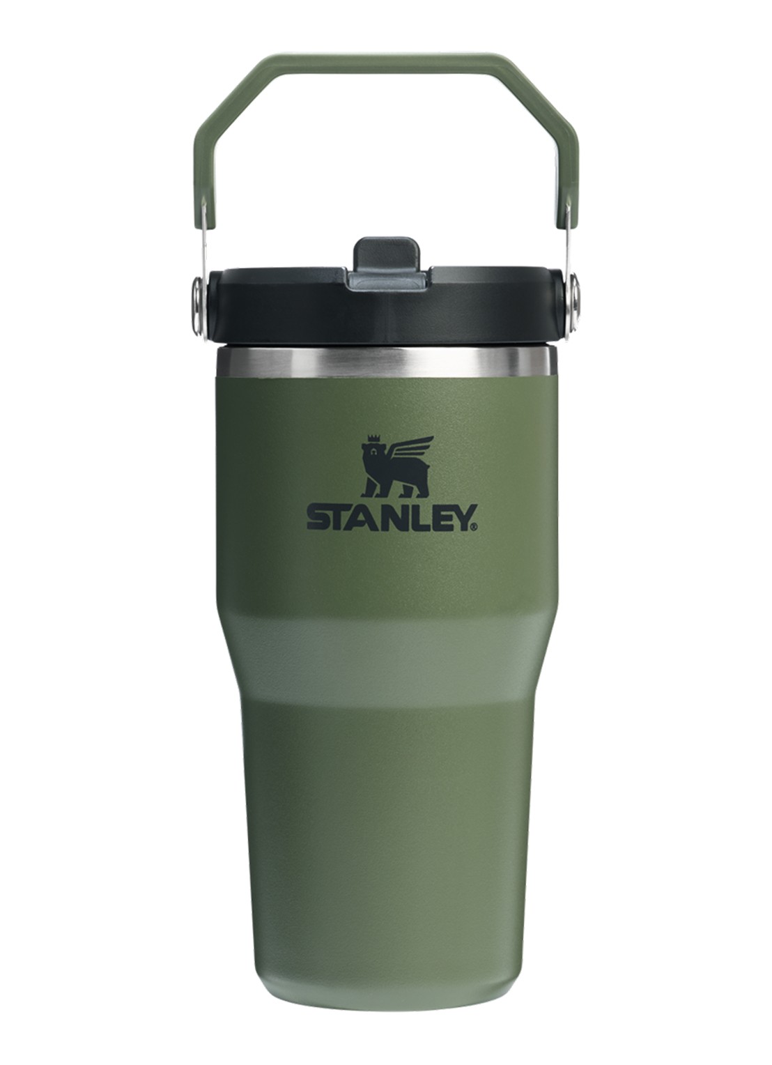 Stanley De IceFlow™ Flip Straw 2.0 waterfles 0,59 liter - voorkant 3 groen