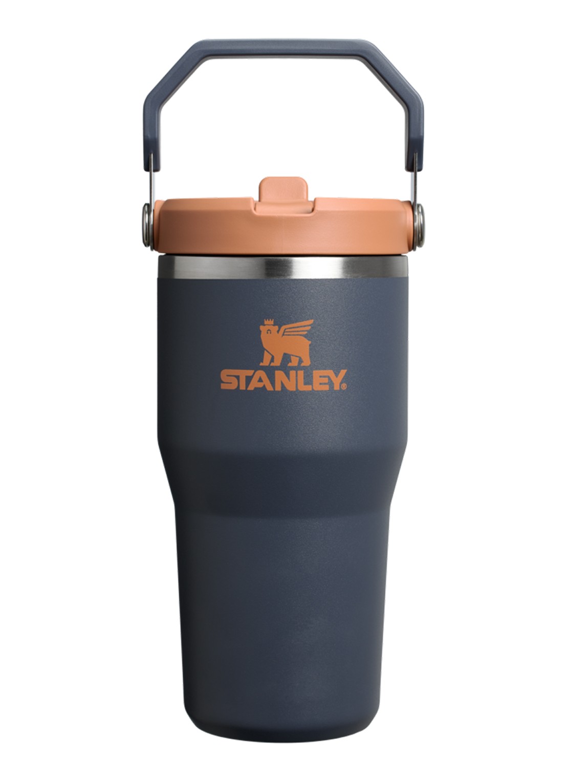 Stanley De IceFlow™ Flip Straw 2.0 waterfles 0,6 liter - voorkant blauw