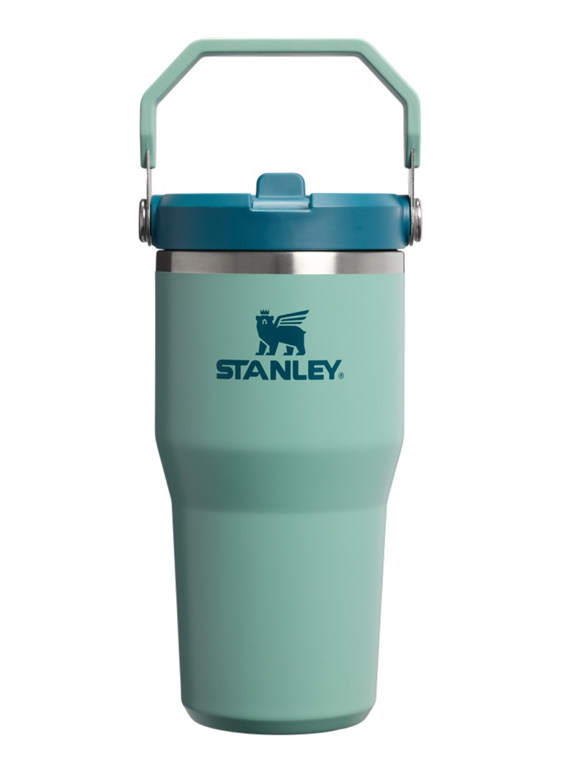 Stanley De IceFlow™ Flip Straw 2.0 waterfles 0,6 liter - voorkant 3 lichtgroen