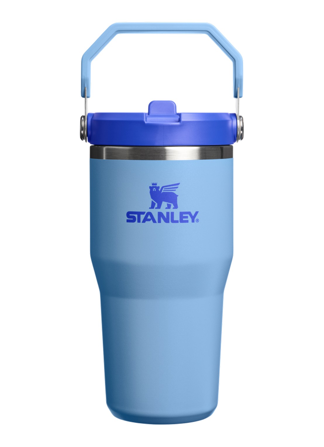 Stanley De IceFlow™ Flip Straw 2.0 waterfles 0,6 liter - voorkant 2 donkerblauw