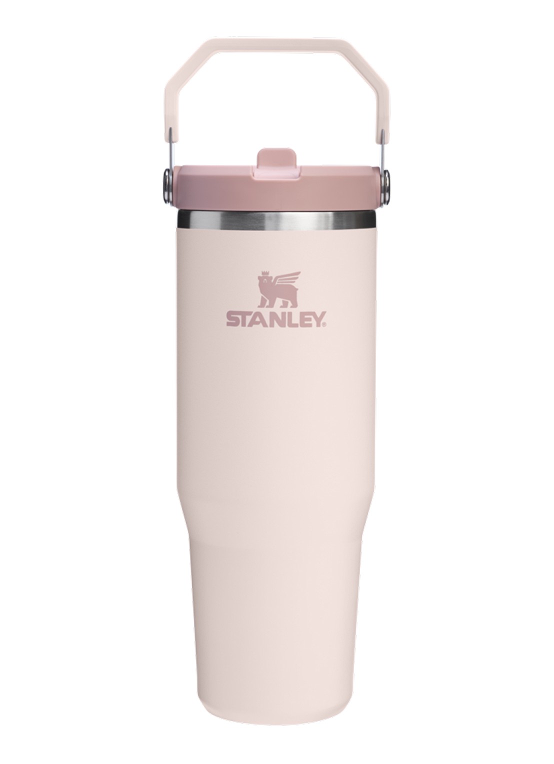 Stanley De IceFlow™ Flip Straw 2.0 waterfles 0,89 liter - voorkant 3 lichtroze