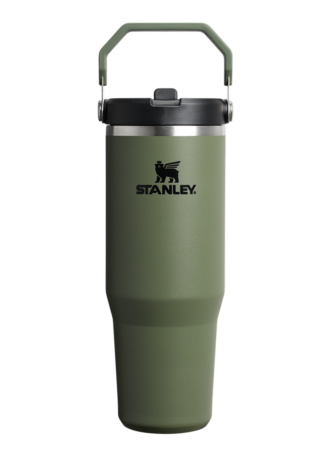 Stanley De IceFlow™ Flip Straw 2.0 waterfles 0,89 liter - voorkant 3 groen