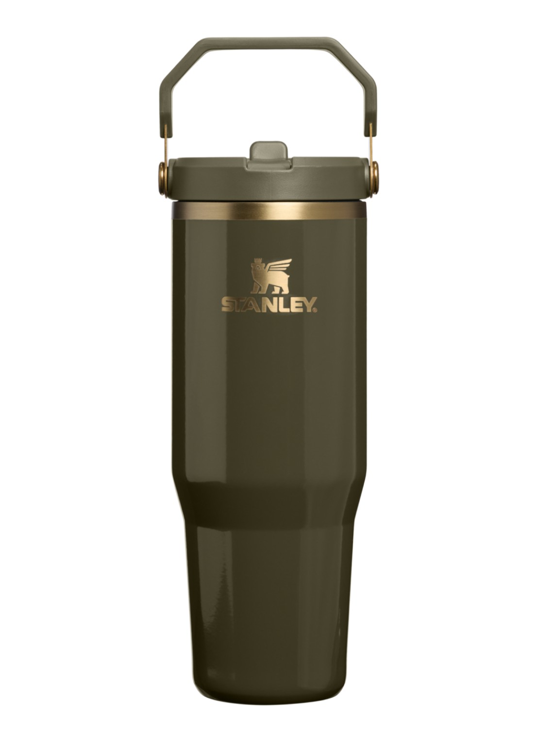 Stanley De IceFlow™ Flip Straw 2.0 waterfles 0,89 liter - voorkant 2 mosgroen