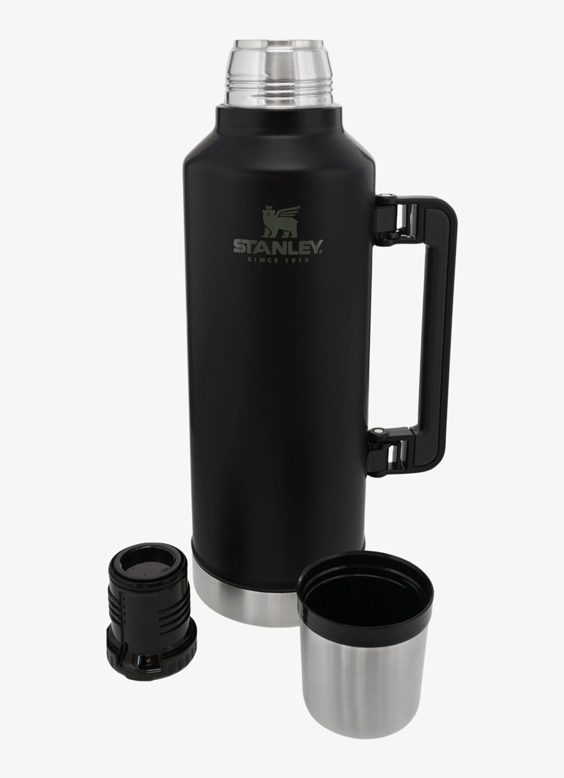 Stanley De Legendary Classic thermosfles 2,3 liter - voorkant 2 matte black pebble / zwart
