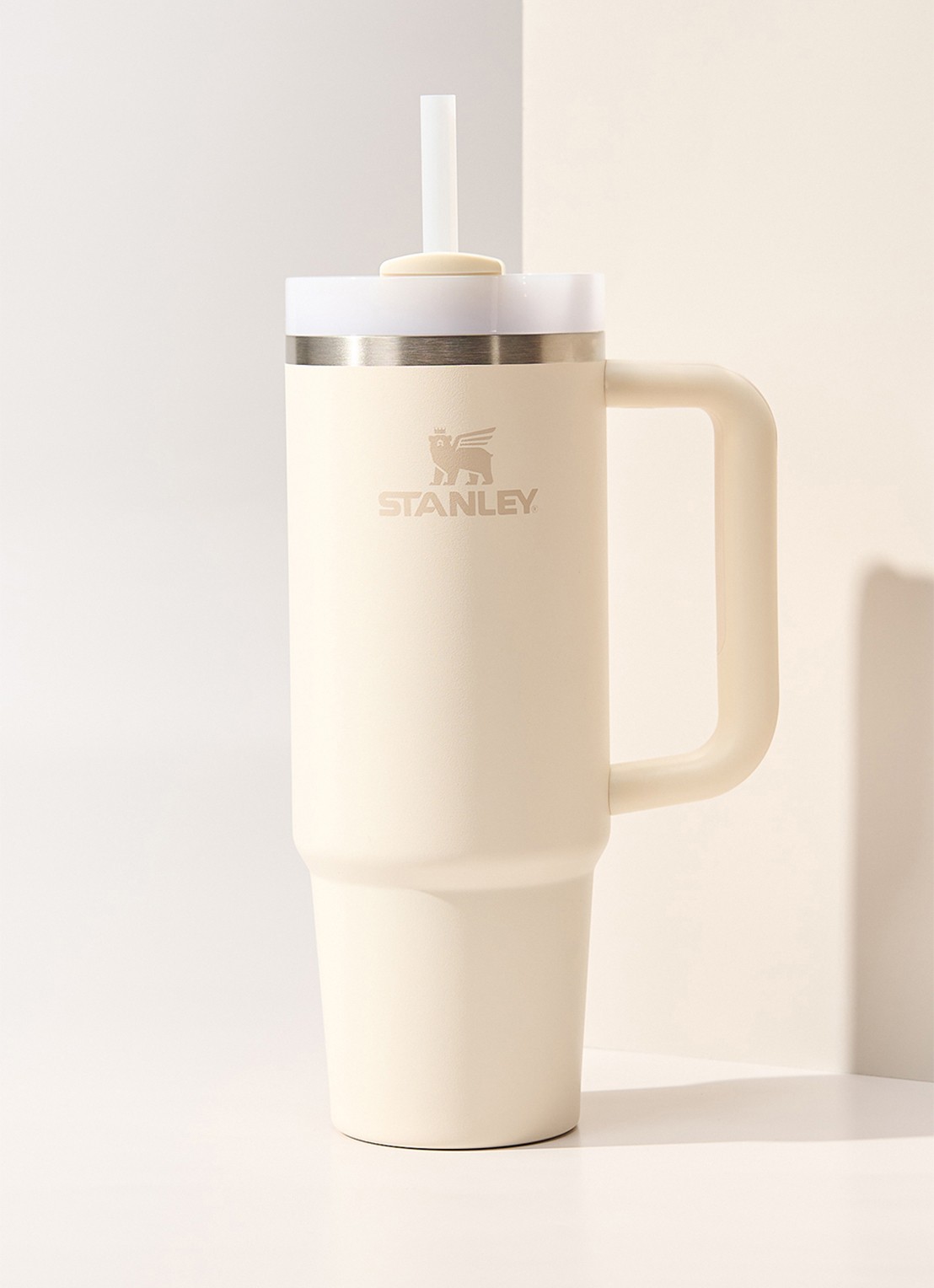 Stanley De Quencher® H2.O FlowState™ thermosfles 0,89 liter - voorkant 2 cream 2.0 / gebroken wit