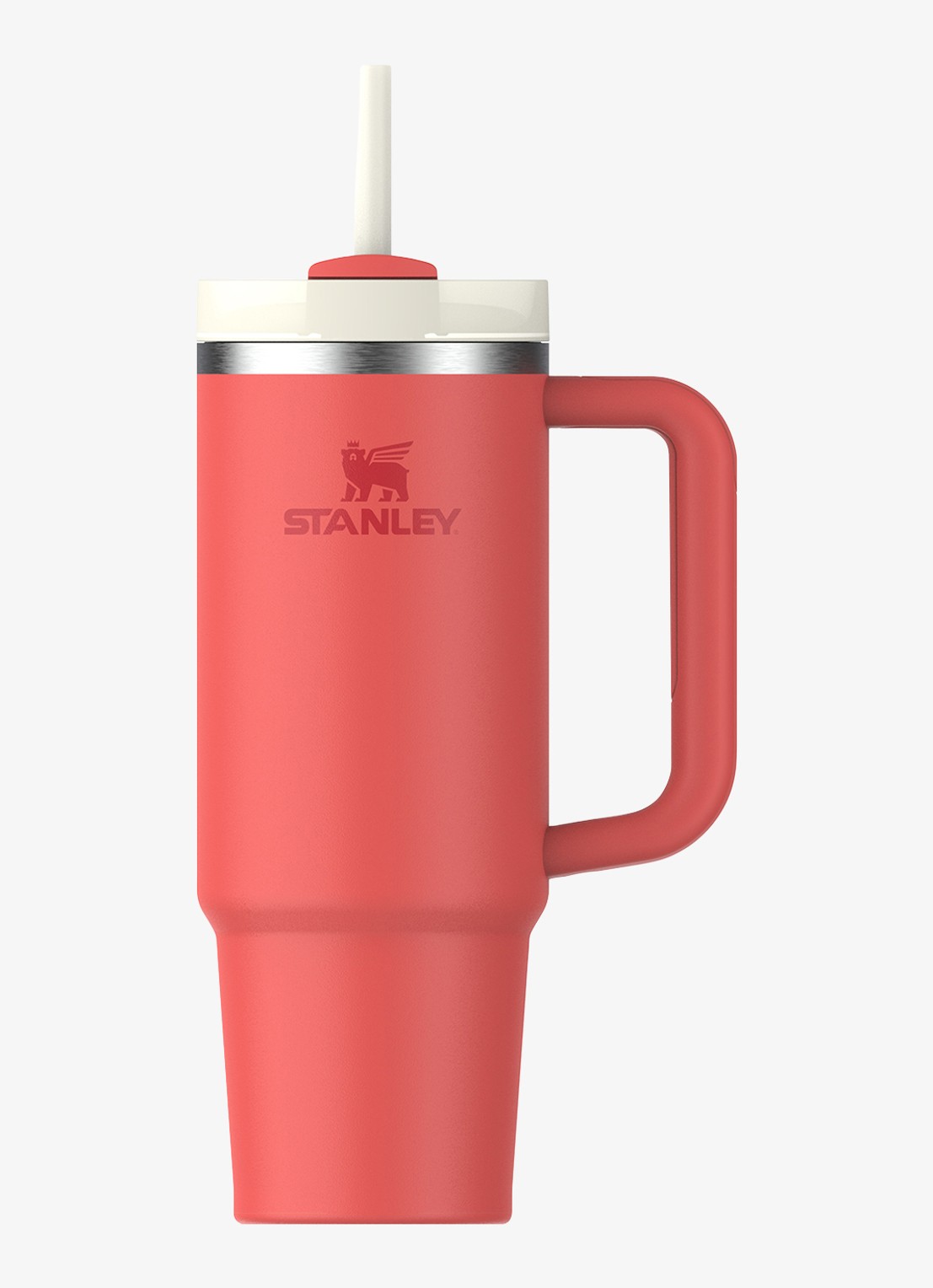 Stanley De Quencher® H2.O FlowState™ thermosfles 0,89 liter - voorkant 4 hot coral / koraalrood