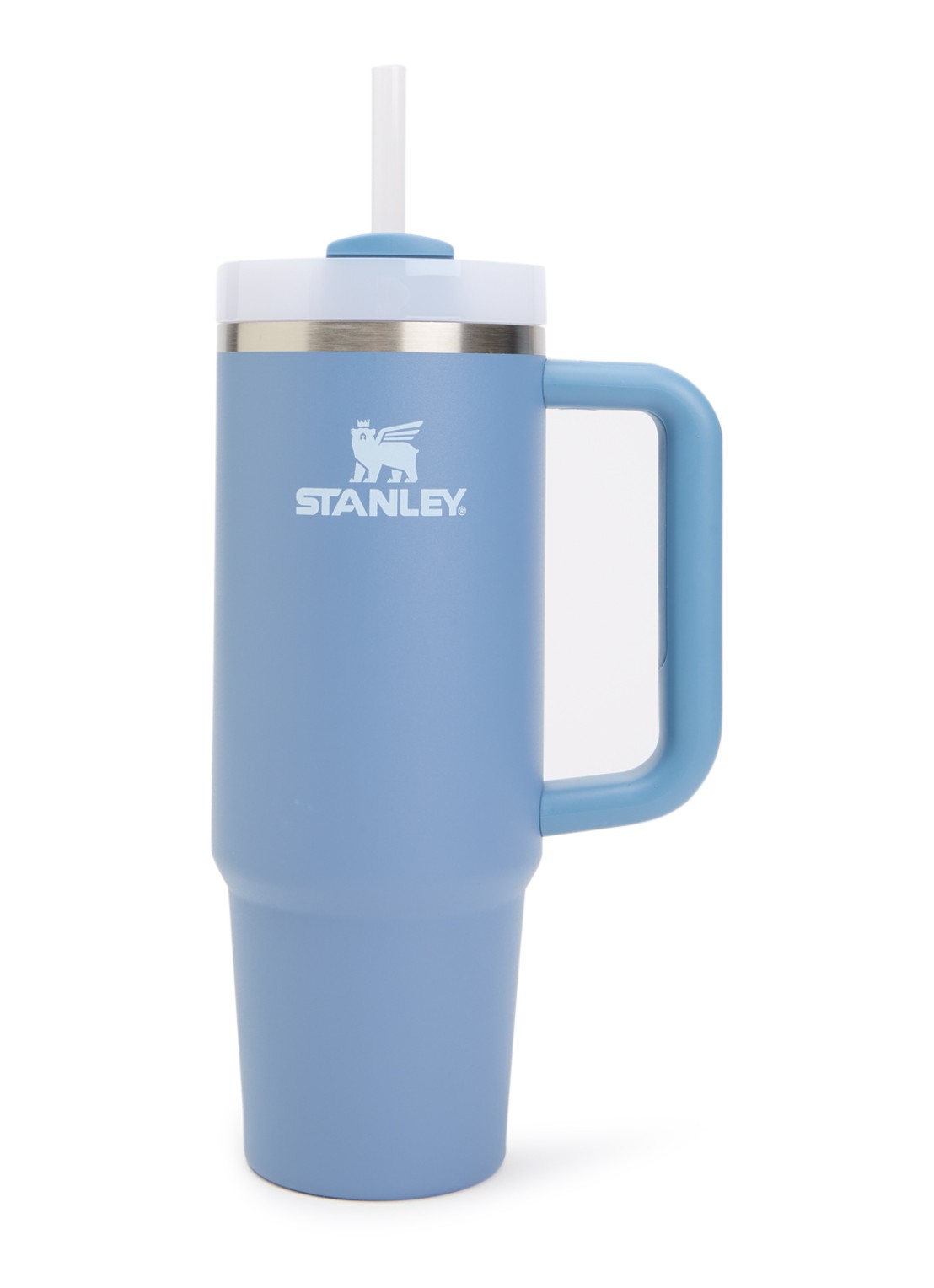 Stanley De Quencher® H2.O FlowState™ thermosfles 0,89 liter - voorkant staalblauw