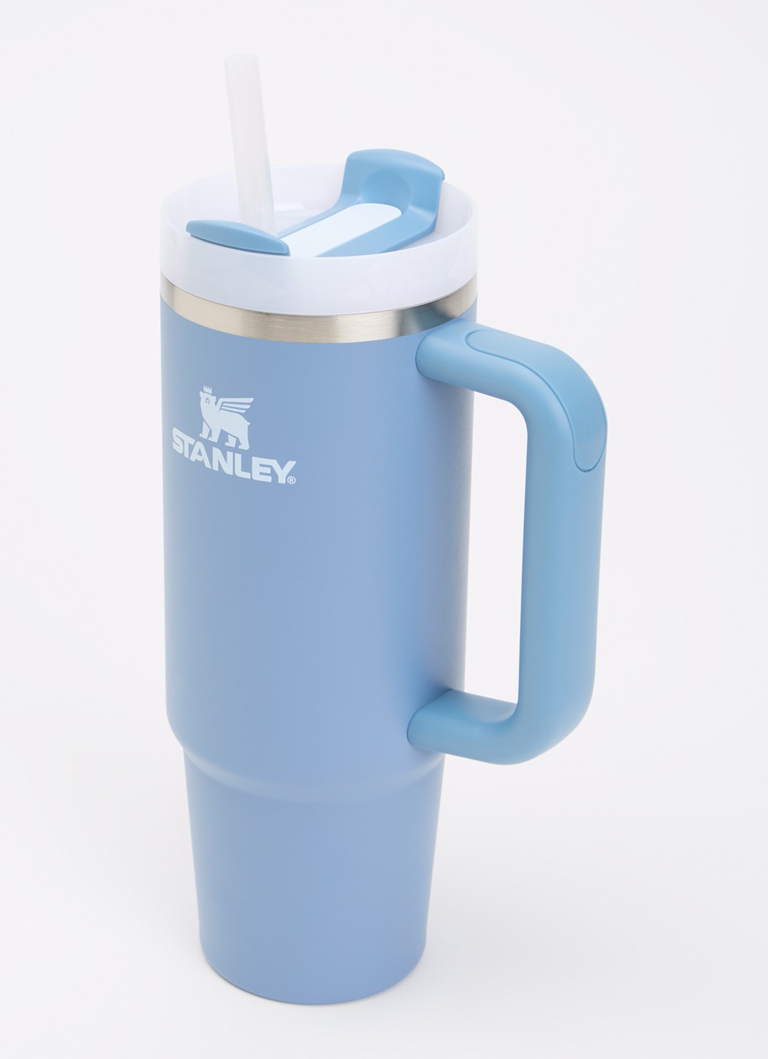 Stanley De Quencher® H2.O FlowState™ thermosfles 0,89 liter - voorkant 2 staalblauw