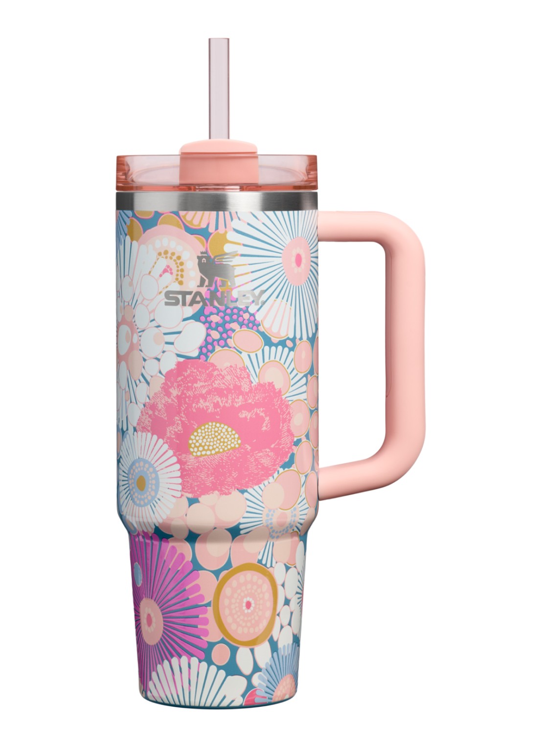 Stanley De Quencher H2.O FlowState™ thermosfles 0,89 liter - voorkant 3 roze