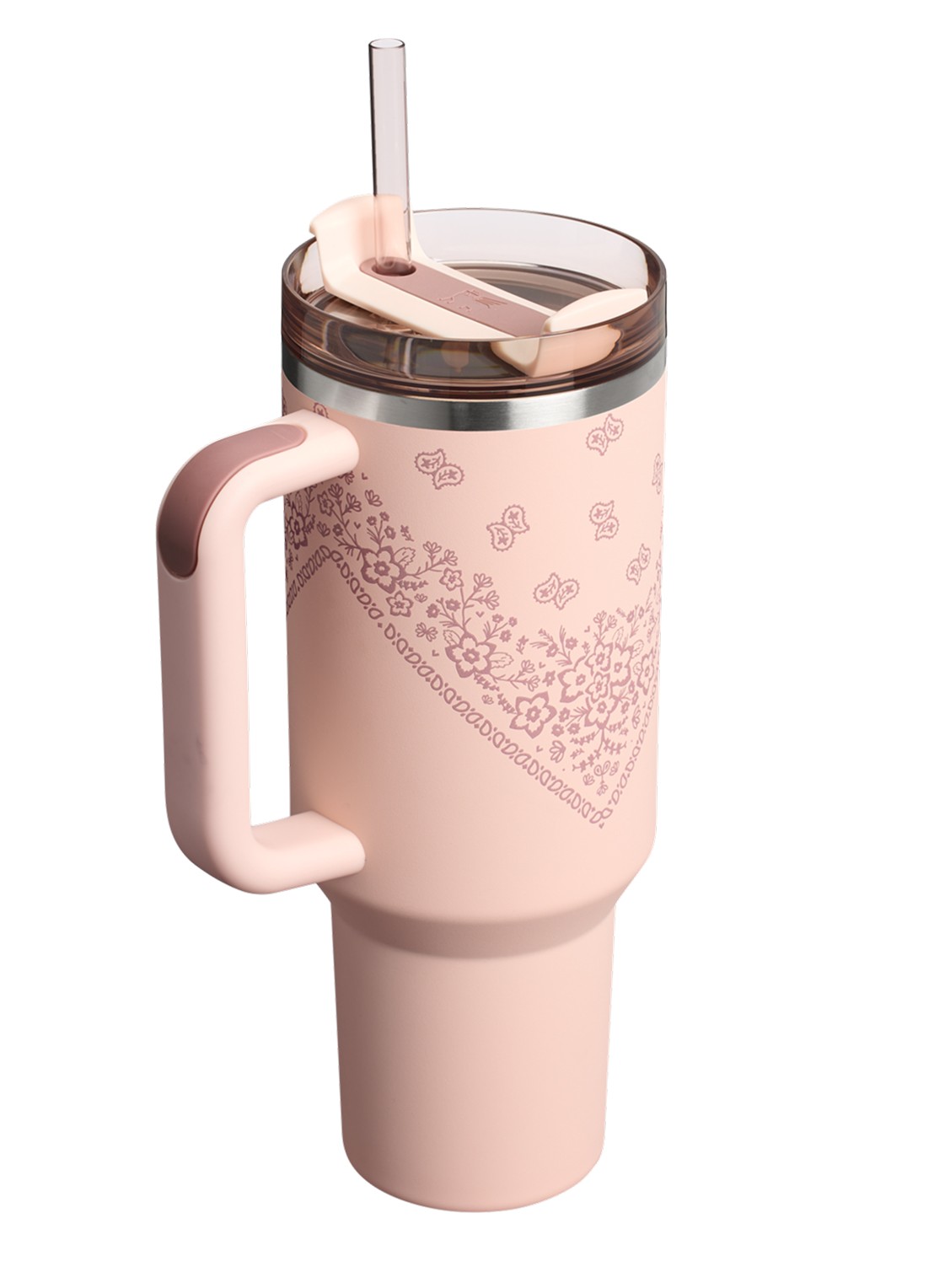 Stanley De Quencher® H2.O FlowState™ thermosfles 1,2 liter - achterkant lichtroze