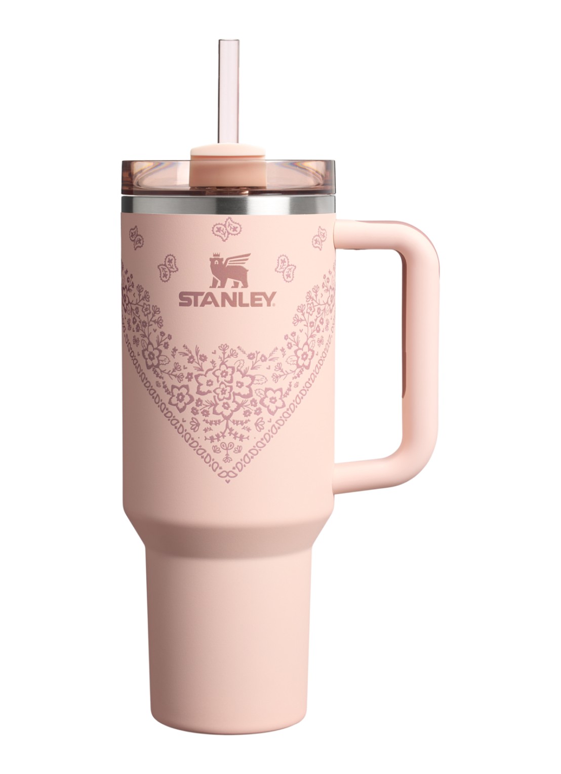 Stanley De Quencher® H2.O FlowState™ thermosfles 1,2 liter - voorkant 2 lichtroze