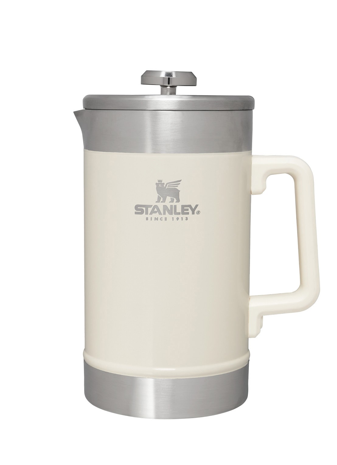 Stanley De Stay-Hot French Press koffiemaker 1,4 liter - voorkant 2 cream gloss / gebroken wit