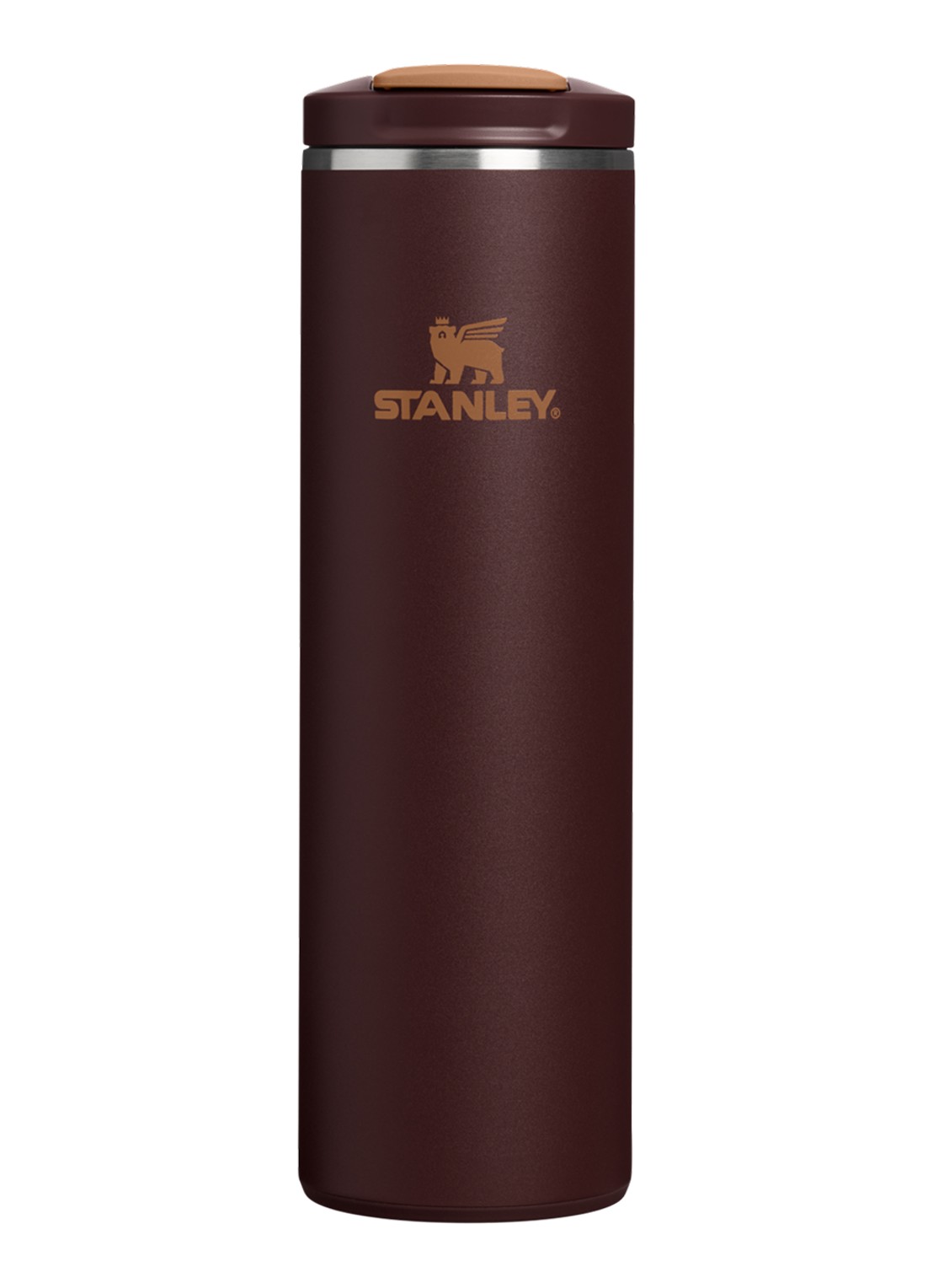 Stanley De Transit Flip Top thermosbeker 0,47 liter - voorkant 3 donkerbruin