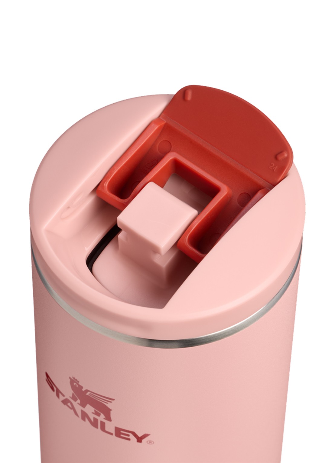 Stanley De Transit Flip Top thermosbeker 0,6 liter - voorkant 2 zalmroze