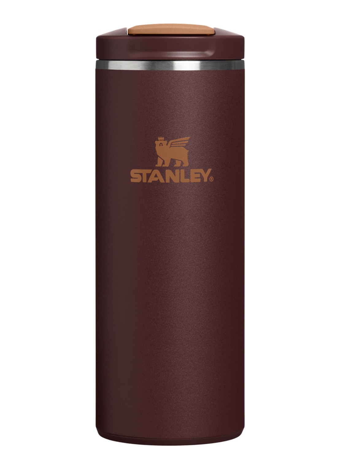 Stanley De Transit Fliptop thermosbeker 0,35 liter - voorkant donkerbruin