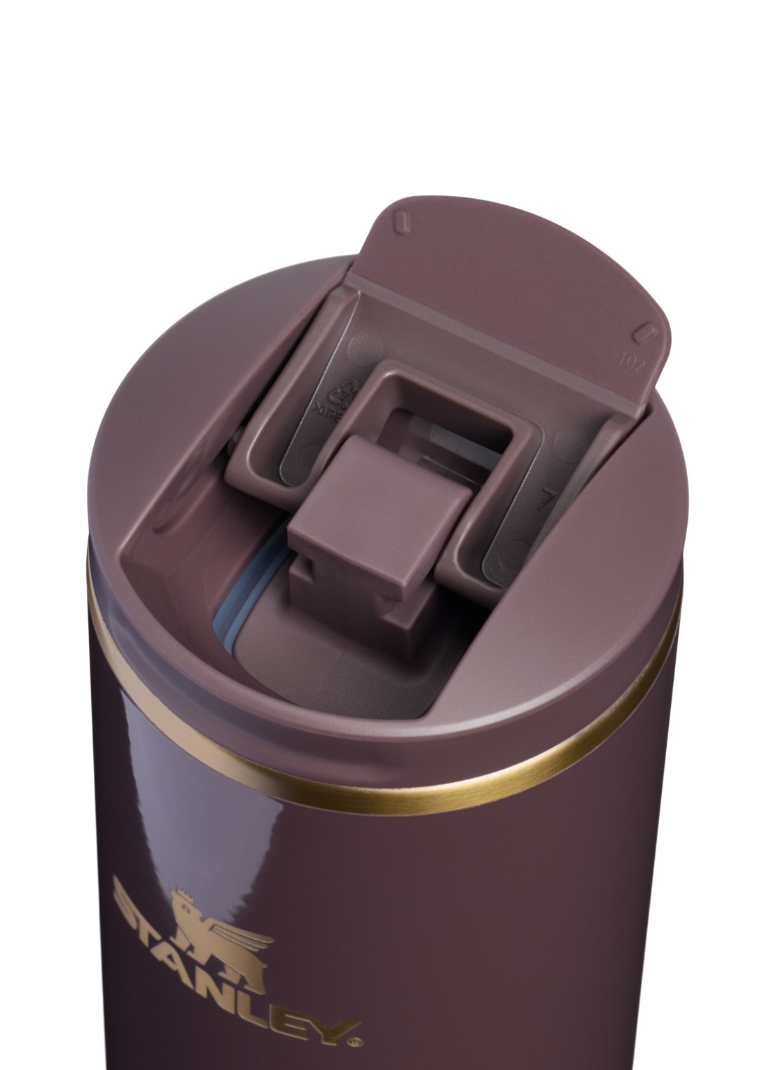 Stanley De Transit Fliptop thermosbeker 0,35 liter - detail aubergine