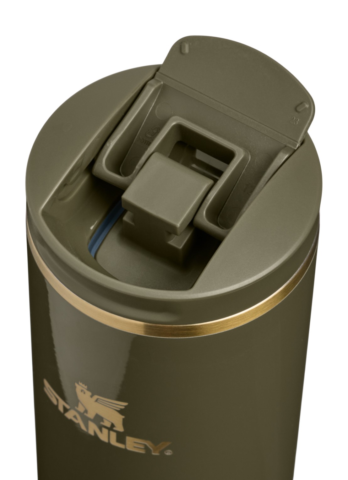 Stanley De Transit Fliptop thermosbeker 0,47 liter - detail mosgroen