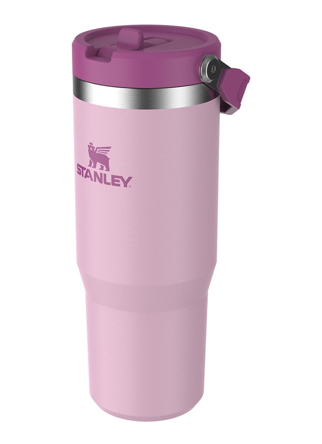 Stanley Ice Flow Flip Straw dubbelwandige waterfles 0,89 liter - voorkant 3 lichtroze