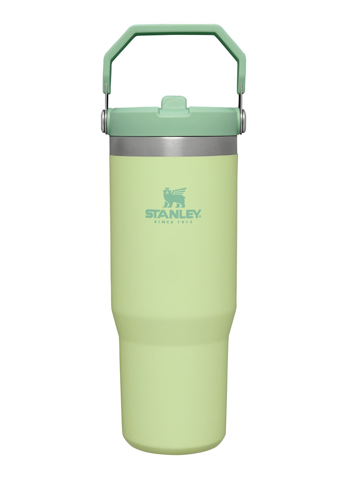 Stanley PMI The IceFlow™ Flip Straw Tumbler thermosfles 0,89 liter - voorkant 3 lime