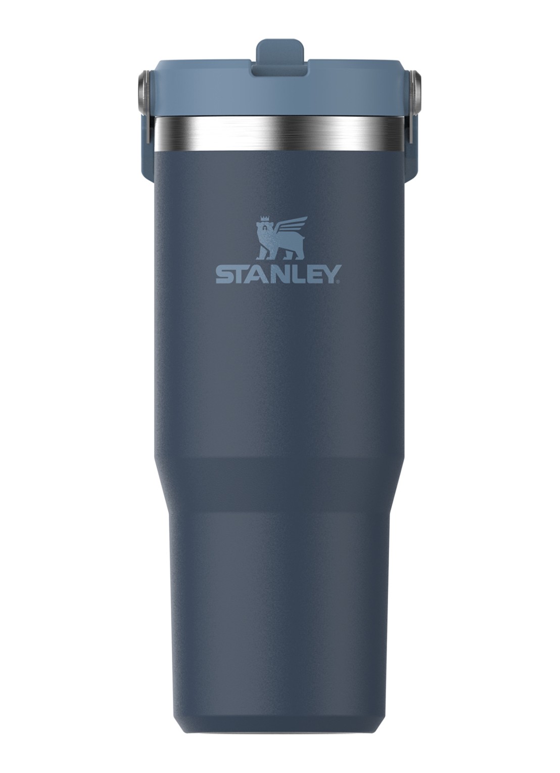 Stanley PMI The IceFlow™ Flip Straw Tumbler thermosfles 0,89 liter - voorkant donkerblauw