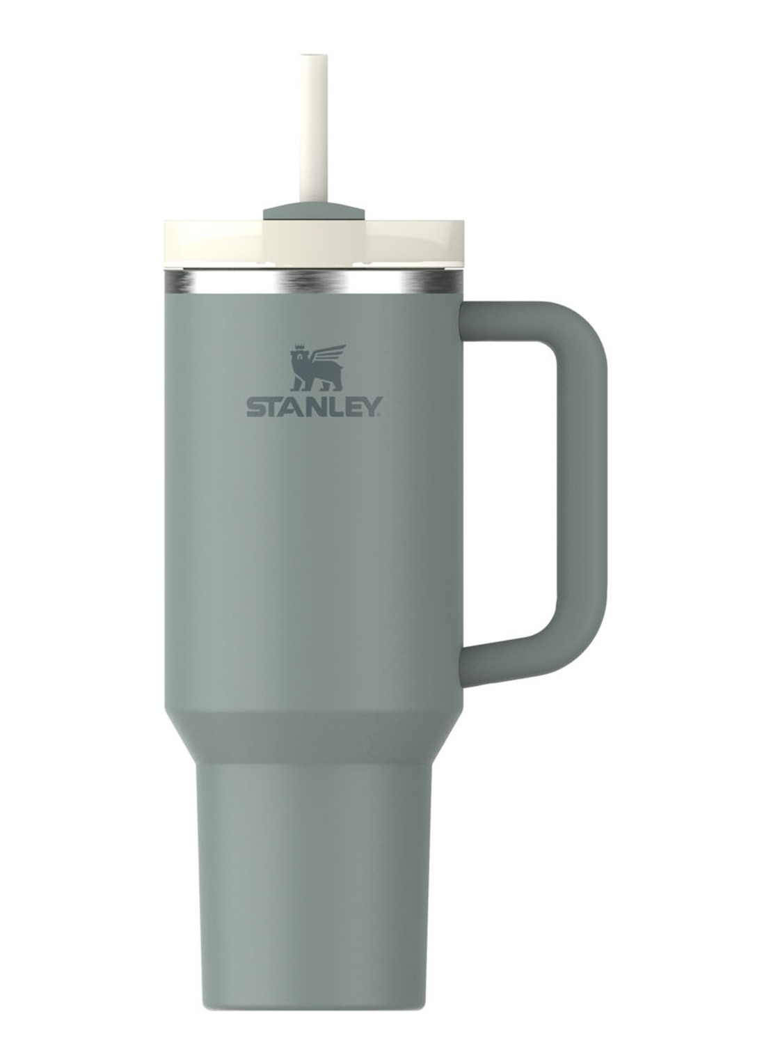 Stanley Quencher H2.0 Flowstate Tumbler thermosfles 1,2 liter  - voorkant lindegroen