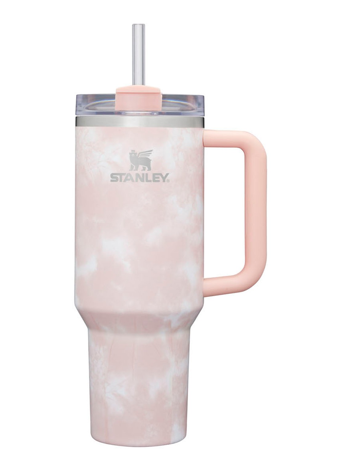 Stanley Quencher H2.0 Flowstate Tumbler thermosfles 1,2 liter - voorkant lichtroze
