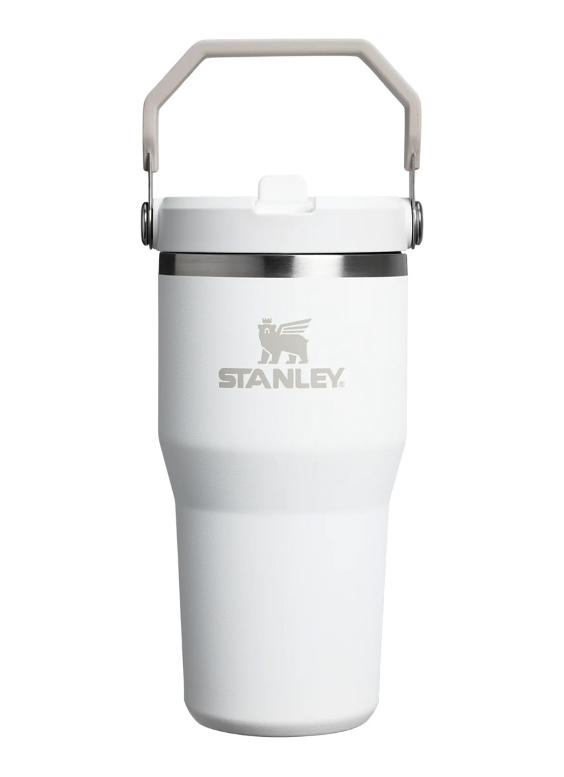 Stanley The Ice Flow Fast Flow waterfles 0,6 liter - voorkant 2 cream gloss / gebroken wit