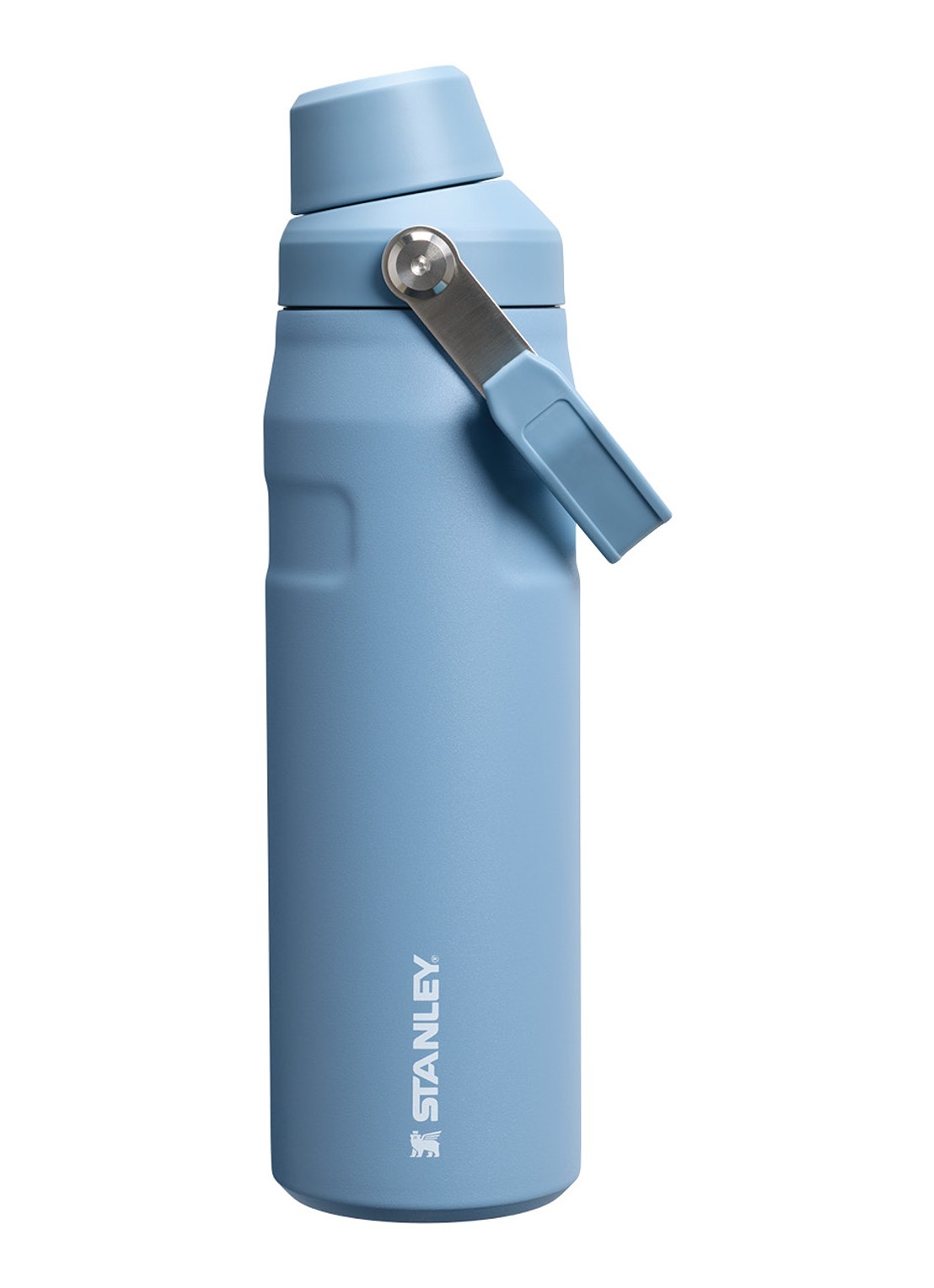 Stanley The Ice Flow Fast Flow waterfles 0,7 liter - voorkant staalblauw