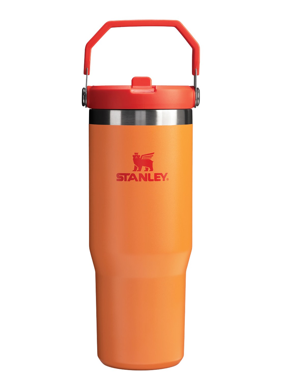 Stanley The IceFlow™ Flip Straw Tumbler thermosfles 0,89 liter - voorkant 3 orange