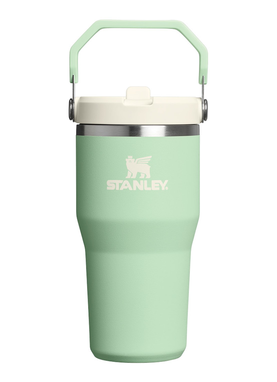 Stanley The IceFlow™ Flip Straw waterfles 0,6 liter - voorkant lichtgroen