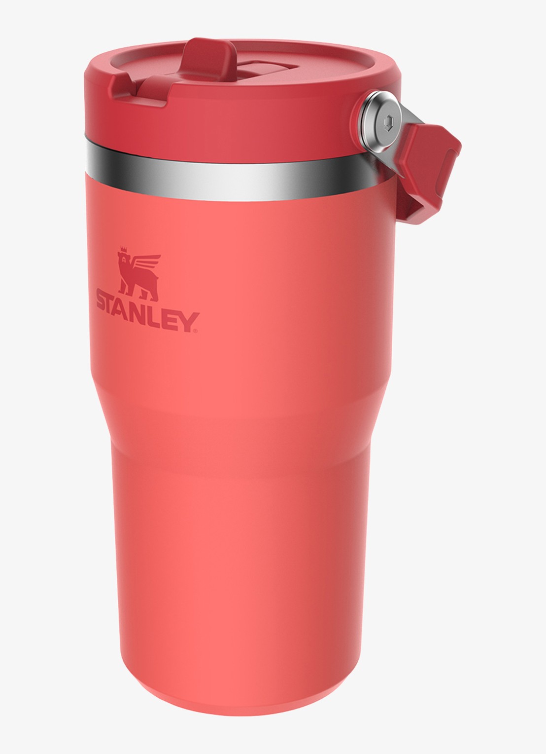 Stanley The IceFlow™ Flip Straw waterfles 60 cl  - voorkant 2 hot coral / koraalrood