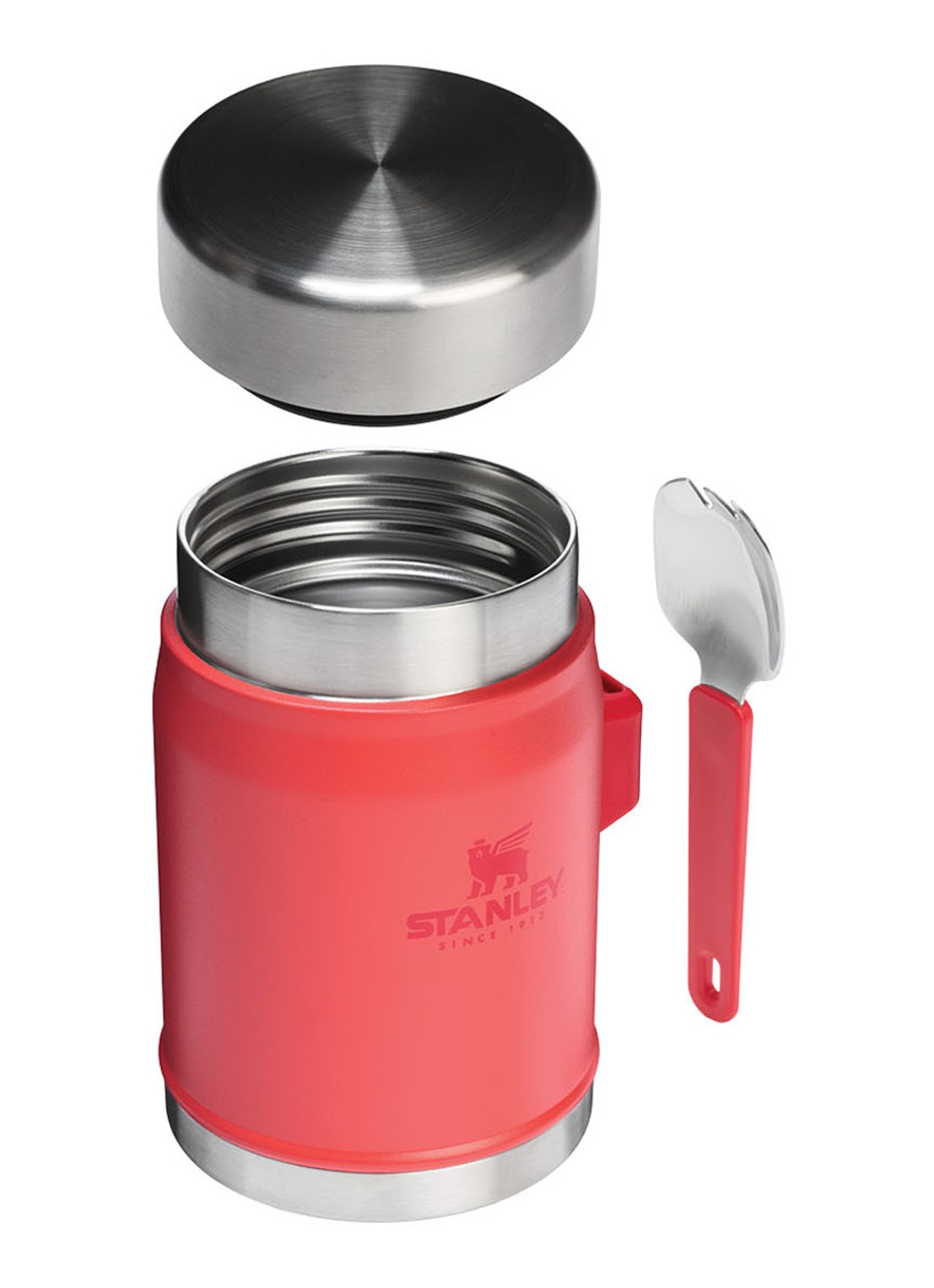Stanley The Legendary Food Jar + Spork lunchbox 40 cl - voorkant 2 koraal