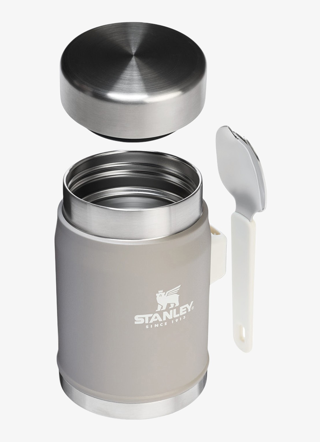 Stanley The Legendary Food Jar + Spork lunchbox 40 cl - voorkant 3 ash 2.0 / grijs
