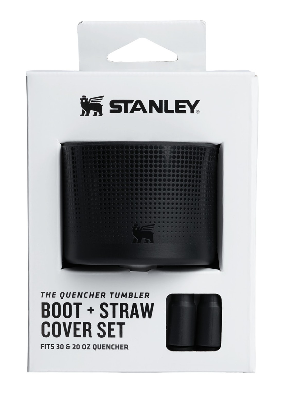 Stanley The Quencher® bekerhoes en rietjes dop 3-delig - detail zwart
