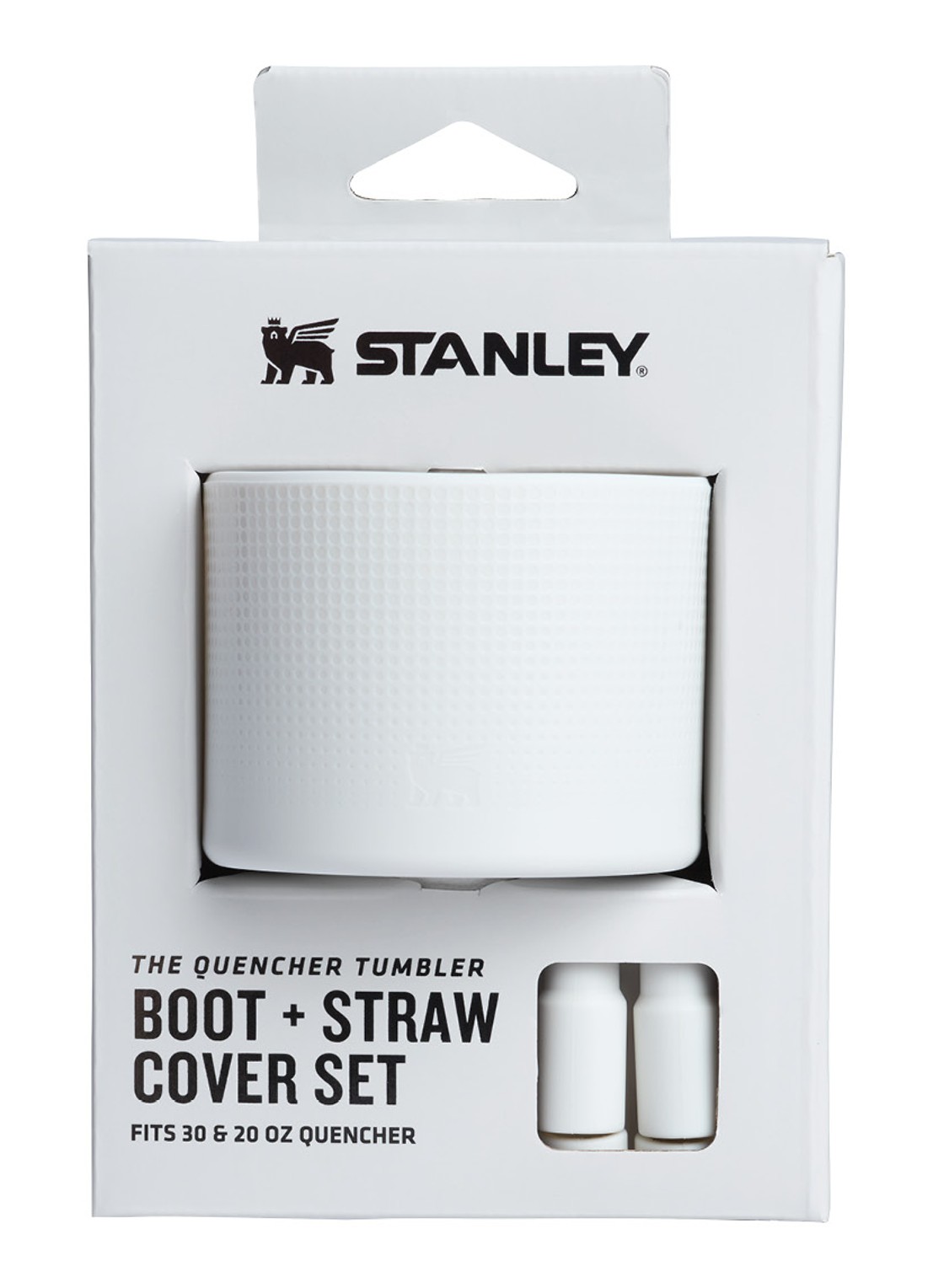 Stanley The Quencher® bekerhoes en rietjes dop 3-delig - detail lichtgrijs