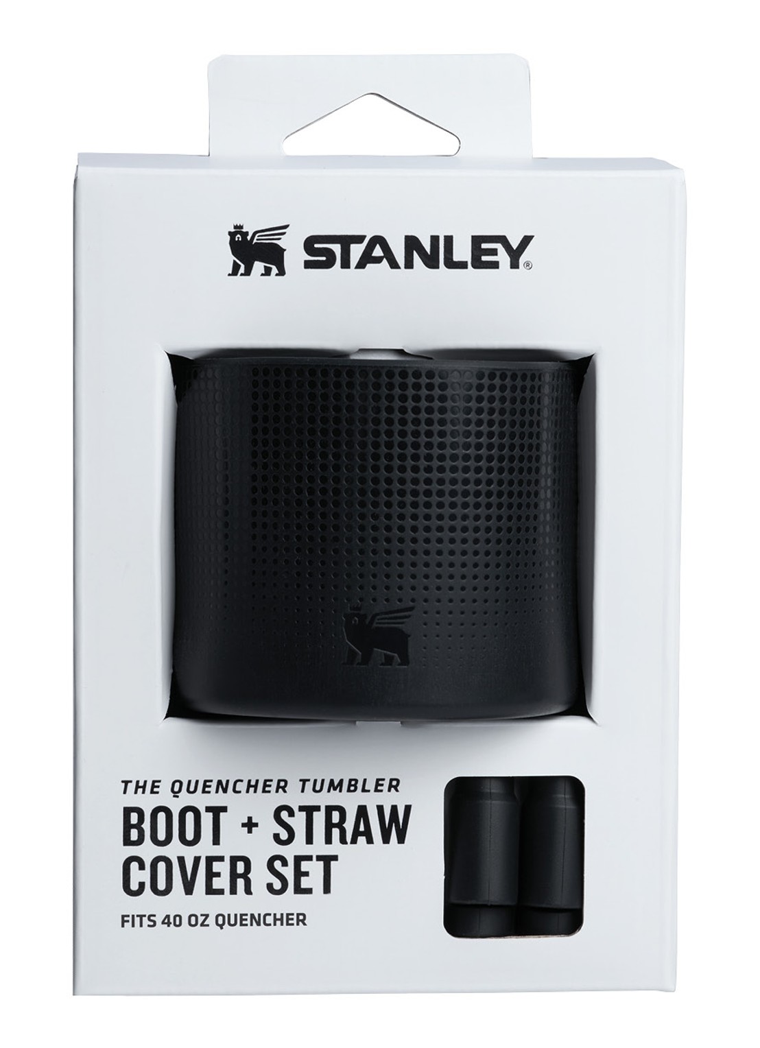 Stanley The Quencher® bekerhoes en rietjes dop 3-delig - detail zwart